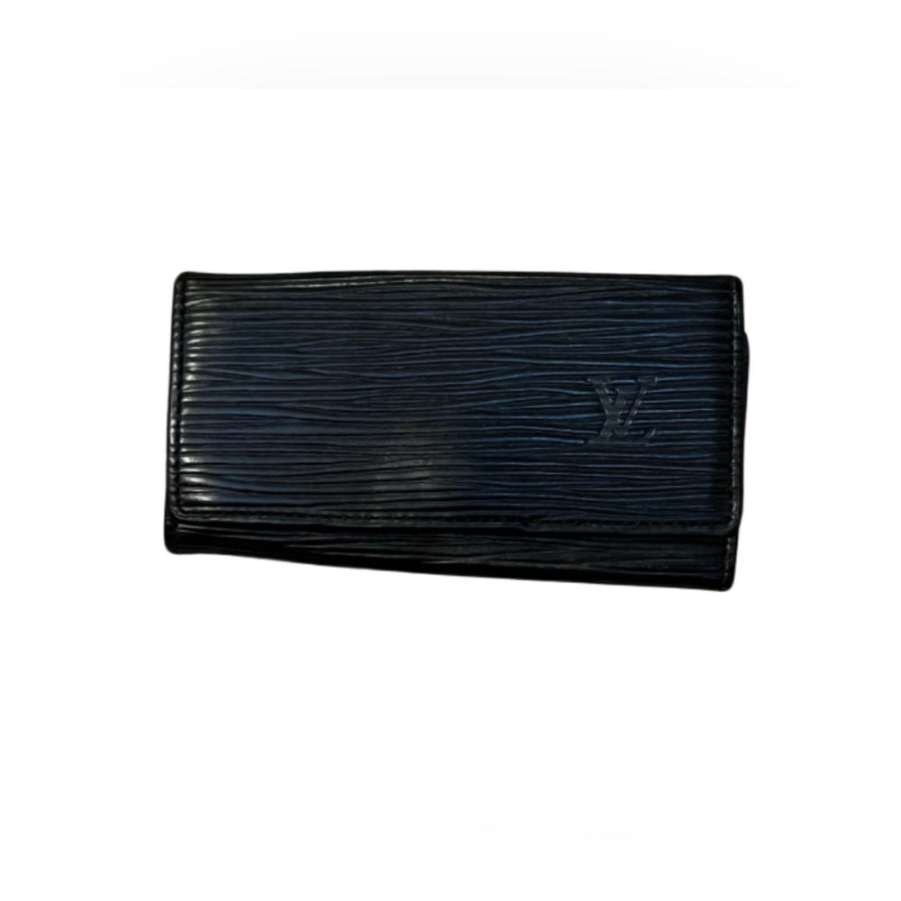 Louis Vuitton Black epi leather 4 key holder